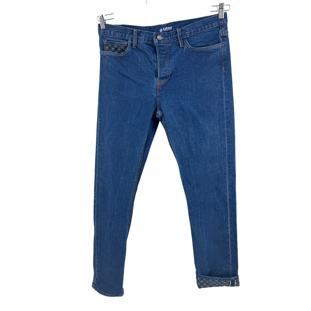 Kiriko Denim Selvedge Jeans Mens 34 Blue Japanese Fabric Trim Made in USA